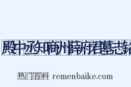 殿中丞知商州薛府君墓志铭是什么意思的图片